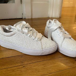 Keds white ‘Alley Sequins Sneakers' - bridal, formal tennis shoes